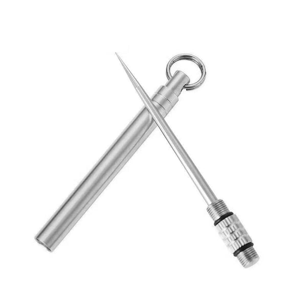 Planet Gates silver Portable Outdoor Tool Stainless Steel Toothpick Brass Creative Combination Stainless Steel Portable Toothpick Fruit Toothpick