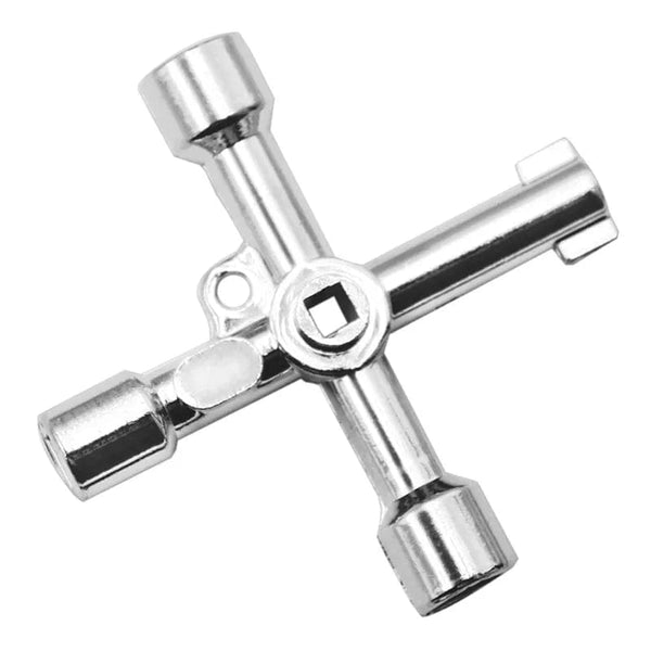 Planet Gates Silver Square Key Wrench Cross Switch Alloy Universal Square Wrench Tool for Elevator Electrical Cupboard Box Cabinet socket wrench