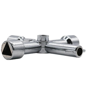 Planet Gates Silver Square Key Wrench Cross Switch Alloy Universal Square Wrench Tool for Elevator Electrical Cupboard Box Cabinet socket wrench