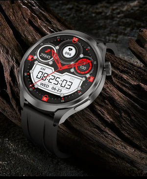 Planet Gates Silver Steel B 2A / 1.85 HD Large Screen 2024 New For HUAWEI Outdoor Sports Smart Watch Men AMOLED Screen NFC GPS Compass Heart rate Waterproof Bluetooth Call SmartWatch