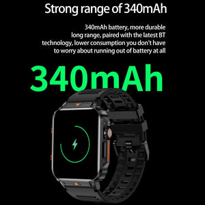 Planet Gates Silver steel belt 2024 New 1.95 Outdoor Military Man Smart Watch Men Bluetooth Call Smartwatch Men For Android IOS IP68 Waterproof Ftiness Watches