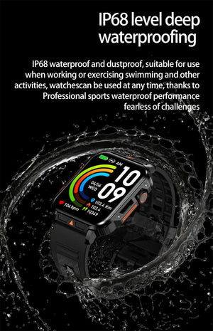 Planet Gates Silver steel belt 2024 New 1.95 Outdoor Military Man Smart Watch Men Bluetooth Call Smartwatch Men For Android IOS IP68 Waterproof Ftiness Watches