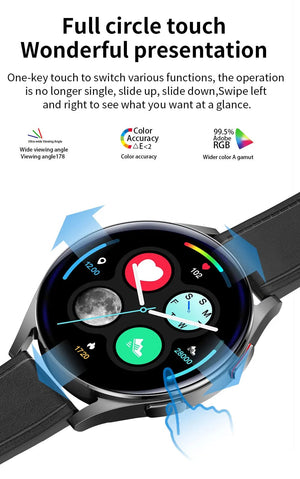 Planet Gates silver steel New Smartwatch 6 for Men HD Full Touch Blood Pressure Blood Oxygen Bluetooth Call Sports Smart Watch Men Women For Android IOS