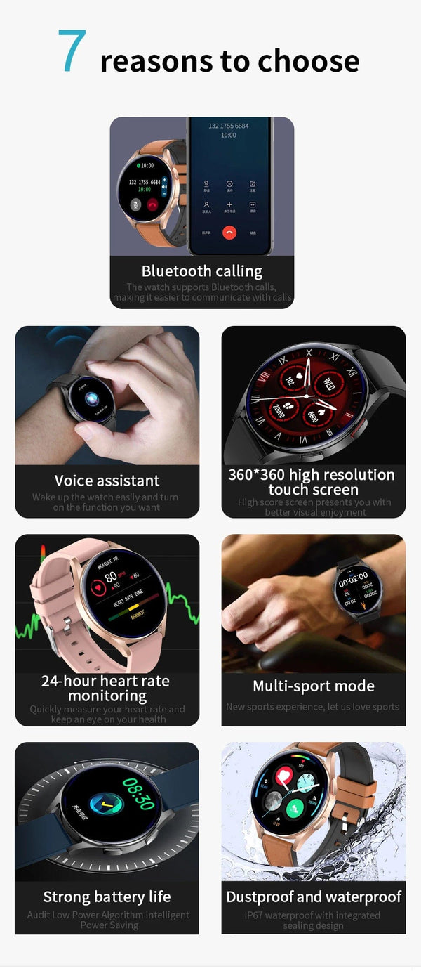 Planet Gates silver steel New Smartwatch 6 for Men HD Full Touch Blood Pressure Blood Oxygen Bluetooth Call Sports Smart Watch Men Women For Android IOS