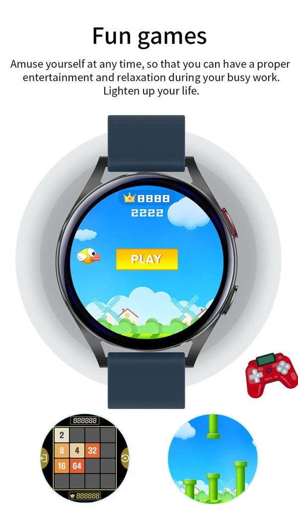 Planet Gates silver steel New Smartwatch 6 for Men HD Full Touch Blood Pressure Blood Oxygen Bluetooth Call Sports Smart Watch Men Women For Android IOS