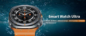 Planet Gates Silver steel strip / Galaxy Watch 7 Ultra New For Samsung Galaxy Watch Ultra New GPS Track Smart Watch Men Amoled Always Display Blood Sugar Clock BT Talk NFC Smart Watch
