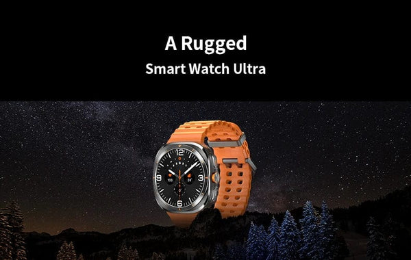 Planet Gates Silver steel strip / Galaxy Watch 7 Ultra New For Samsung Galaxy Watch Ultra New GPS Track Smart Watch Men Amoled Always Display Blood Sugar Clock BT Talk NFC Smart Watch