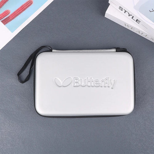 Planet Gates Silver Table Tennis Racket Bag High Quality Square Shaped Handbag Racket Box Hard Portable Sports Zipper Racket Bag