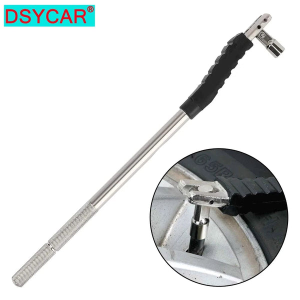 Planet Gates Silver Tire Valve Stem Puller Tool No Scratch with Valve Core Tool Perfect Replacement for Universial Car Valve Stem Extenders Straight