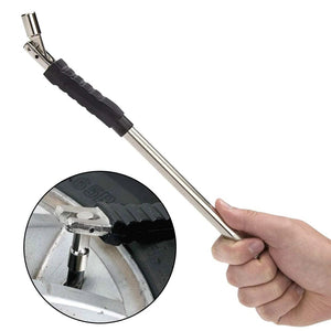 Planet Gates Silver Tire Valve Stem Puller Tool No Scratch with Valve Core Tool Perfect Replacement for Universial Car Valve Stem Extenders Straight