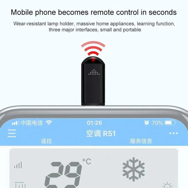 Planet Gates silver Typec / CN IR Appliances Wireless Infrared Remote Control Adapter Smart App Control Phone Infrared Transmitter For IPhone Android Phone