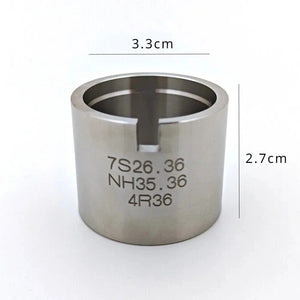 Planet Gates Silver Watch Holder Base Fit for SKX007 NH35 36 7S26 7S36 4R36 Repair Tools Men Watch Movement Base