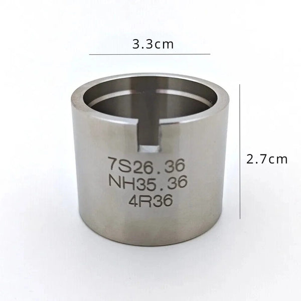 Planet Gates Silver Watch Holder Base Fit for SKX007 NH35 36 7S26 7S36 4R36 Repair Tools Men Watch Movement Base