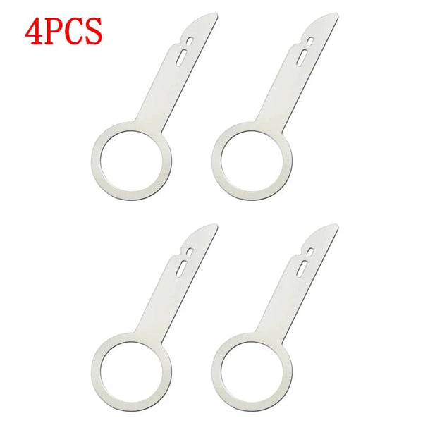 Planet Gates Silver x4 4pcs Car Radio Removal Tool Stereo Key Useful Radio Stereo Release Removal Install Tool Car Repair Tool Accessories Removal Tool