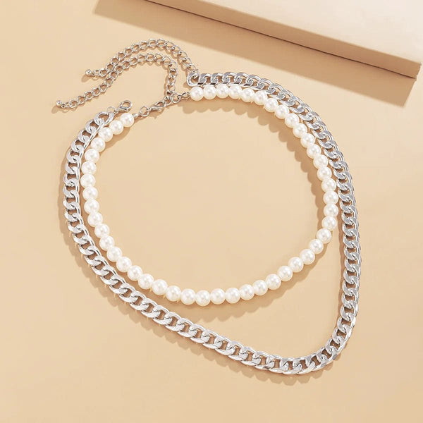Planet Gates SILVER YWZIXLN 2021 Trend Elegant Jewelry Wedding Big Pearl Necklace For Women Fashion White Imitation Pearl Choker Necklace N0179