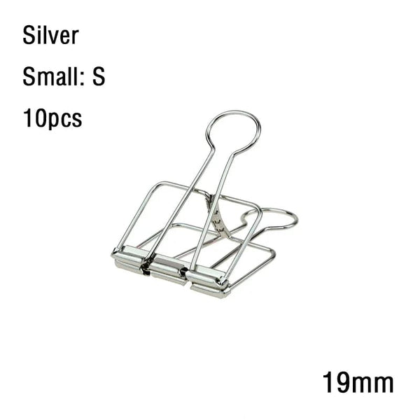 Planet Gates silvery  10PCS 2-10 Pcs Paper Clip Sliver Rose Gold Binder Clips Page Holder Office Study Binder Clips Photo Clamp Office School Desk Organizer
