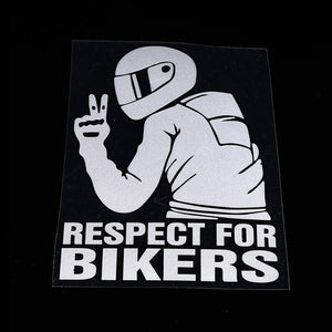 Planet Gates Silvery / 14.99cm X 12.19cm 1pc 15x11CM Respect For Bikers Stickers Car Decals Motorcycle Vinyl Stickers Auto Decoration Reflective Waterproof Stickers