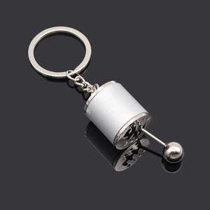 Planet Gates Silvery 1pc Creative Car Gear Box Keychain, Six-Speed Manual Shift Gear Key Chain Car Refitting Metal Pendant Car Key Ring
