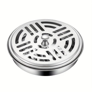 Planet Gates Silvery 1pc, Eliminate Mosquitoes Instantly With This Portable Stainless Steel Mosquito Incense Box For Indoor Home Pest Control