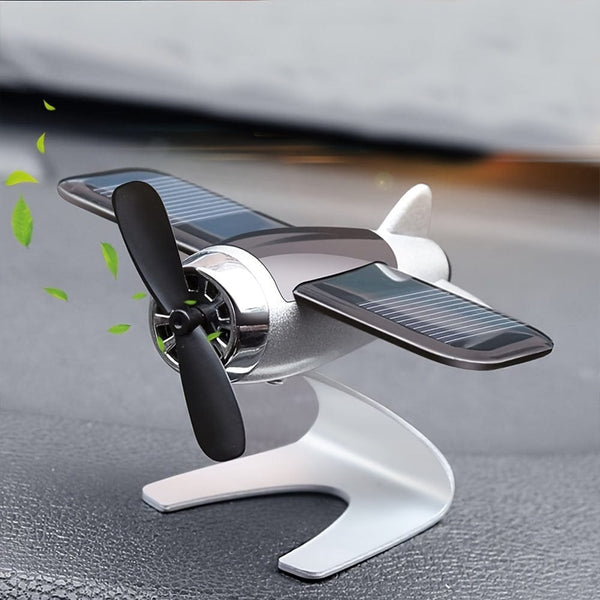 Planet Gates Silvery 1pc High-end Solar Aircraft Design Car Interior Decoration, Creative Car Dashboard Decoration, Car Aromatherapy Diffuser Ornament