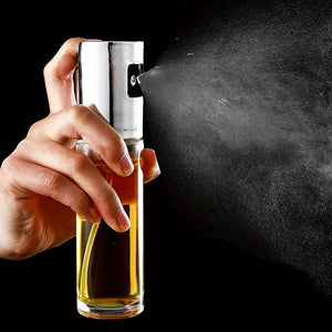 Planet Gates Silvery 1pc Olive Oil Sprayer Spritzer Bottle For Cooking Oil Dispenser Vinegar Bottle Air Fryer Kitchen Cooking Frying Salad Baking BBQ, 100ml