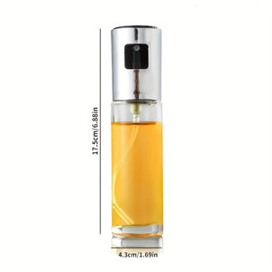 Planet Gates Silvery 1pc Olive Oil Sprayer Spritzer Bottle For Cooking Oil Dispenser Vinegar Bottle Air Fryer Kitchen Cooking Frying Salad Baking BBQ, 100ml