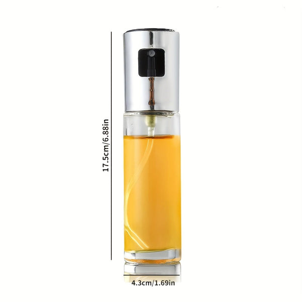 Planet Gates Silvery 1pc Olive Oil Sprayer Spritzer Bottle For Cooking Oil Dispenser Vinegar Bottle Air Fryer Kitchen Cooking Frying Salad Baking BBQ, 100ml