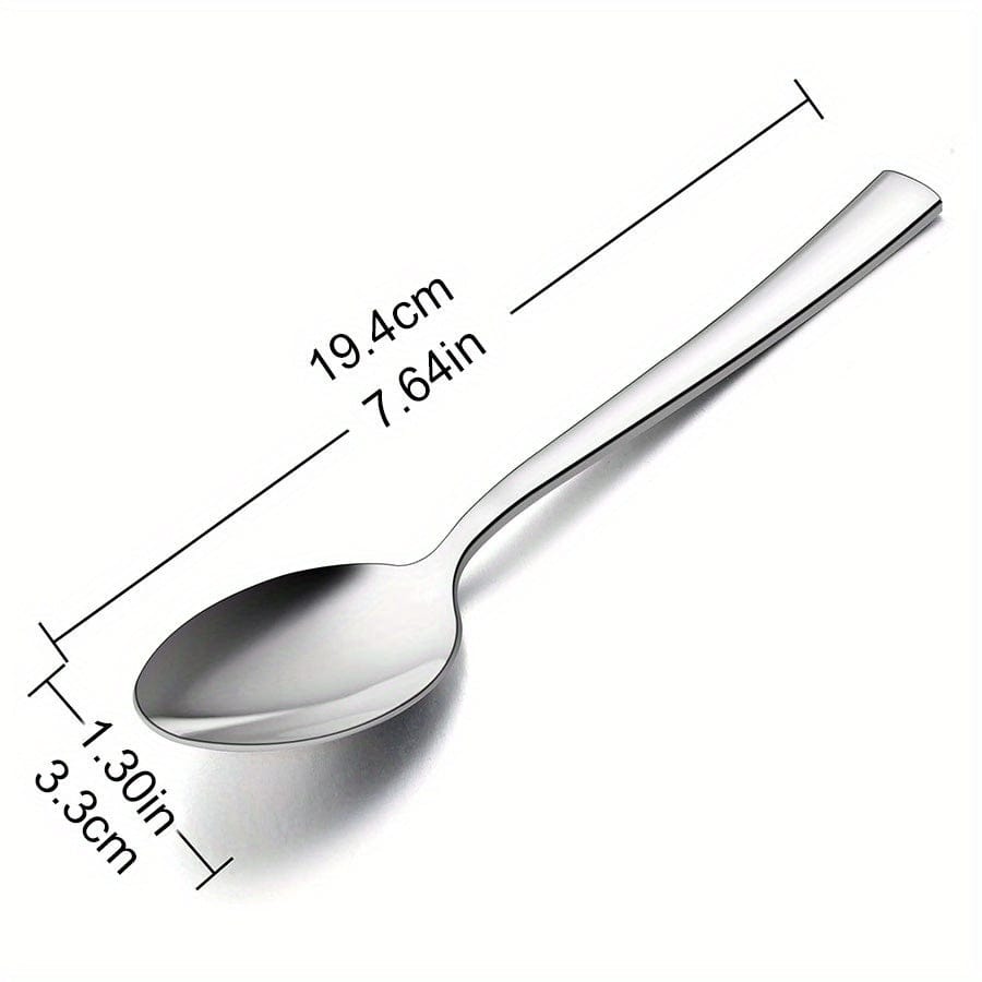 Planet Gates Silvery 1pc Stainless Steel Spoon, "Friends Are The Most Important Ingredient" Engraved Spoon, Coffee Spoon, Tea Spoon, Dessert Spoon, For Friends Gifts, Birthday Gifts, Christmas Gifts, Party Supplies