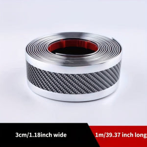 Planet Gates Silvery 1pc Stickers Anti Scratch Door Sill Protector Rubber Strip Carbon Fiber Car Threshold Protection Bumper Film Sticker Car Styling