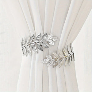 Planet Gates Silvery 1pc Tree Leaf Pattern Golden Silvery Curtain Tieback Curtain Holdback Window Clip For Bedroom Living Room Home Decor