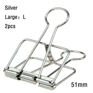 Planet Gates silvery  2PCS 2-10 Pcs Paper Clip Sliver Rose Gold Binder Clips Page Holder Office Study Binder Clips Photo Clamp Office School Desk Organizer