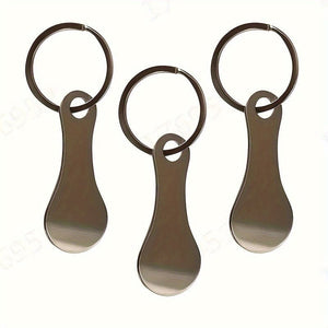 Planet Gates Silvery / 3pcs 3pcs Metal Aluminum Alloy Shopping Trolley Token Key Ring Keychain - Unlock Your Grocery Shopping Cart And Accessorize Your Holiday Parties!
