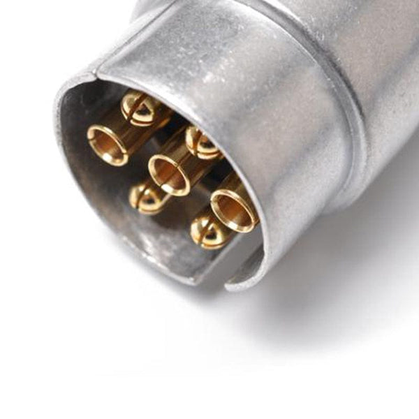 Planet Gates Silvery 7 Pin Metal Trailer Plug Towbar Towing Lights Socket Car Van Caravan 12V APM