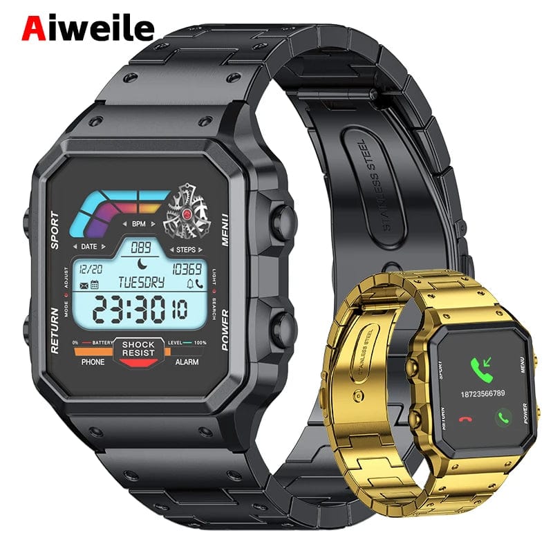 Planet Gates Silvery / CHINA Smartwatch Smart Watch High-end Luxury Man Watch 2024 Aiweile AW38 Waterproof Huawei Xiaomi Fitness Original Bluetooth xiomi