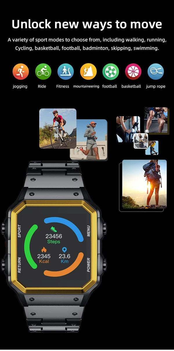 Planet Gates Silvery / CHINA Smartwatch Smart Watch High-end Luxury Man Watch 2024 Aiweile AW38 Waterproof Huawei Xiaomi Fitness Original Bluetooth xiomi