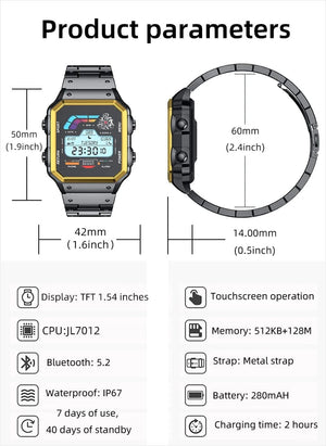Planet Gates Silvery / CHINA Smartwatch Smart Watch High-end Luxury Man Watch 2024 Aiweile AW38 Waterproof Huawei Xiaomi Fitness Original Bluetooth xiomi