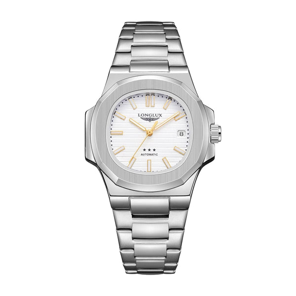 Planet Gates Silvery Man watch automatic movement cool wholesale lestainless steel date automatic watch luxury LONGLUX mechanical wrist watches