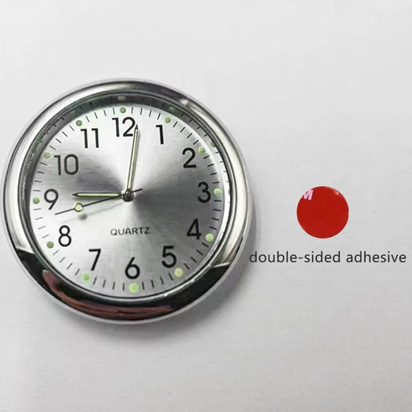 Planet Gates silvery Mini Watch Mini Quartz Clock Light Emitting Electronic Clock Waterproof Bicycle Motorcycle Watch Dashboard Car Clock