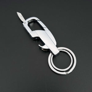 Planet Gates Silvery Multifunctional Keychain Bottle Opener Keychain Box Opener Keychain Metal Texture For Father And Boyfriend