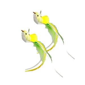 Planet Gates Simulation Bird interactive Cat Toy Funny Feather Bird with Bell Cat Stick Toy for Kitten Playing Teaser Wand Toy Cat Supplies