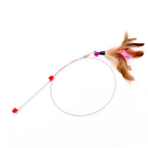 Planet Gates Simulation Bird interactive Cat Toy Funny Feather Bird with Bell Cat Stick Toy for Kitten Playing Teaser Wand Toy Cat Supplies