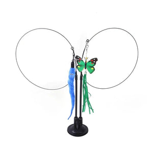 Planet Gates Simulation Bird interactive Cat Toy Funny Feather Bird with Bell Cat Stick Toy for Kitten Playing Teaser Wand Toy Cat Supplies