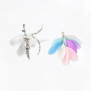 Planet Gates Simulation Bird interactive Cat Toy Funny Feather Bird with Bell Cat Stick Toy for Kitten Playing Teaser Wand Toy Cat Supplies