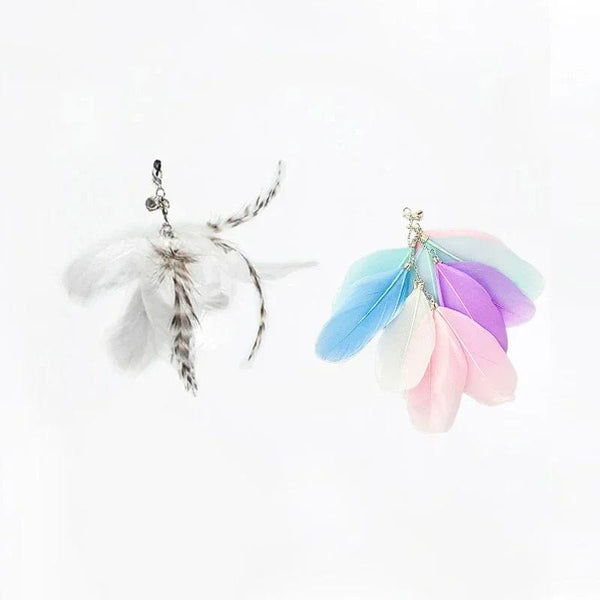 Planet Gates Simulation Bird interactive Cat Toy Funny Feather Bird with Bell Cat Stick Toy for Kitten Playing Teaser Wand Toy Cat Supplies