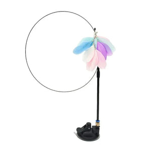 Planet Gates Simulation Bird interactive Cat Toy Funny Feather Bird with Bell Cat Stick Toy for Kitten Playing Teaser Wand Toy Cat Supplies