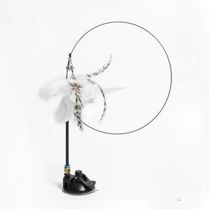 Planet Gates Simulation Bird interactive Cat Toy Funny Feather Bird with Bell Cat Stick Toy for Kitten Playing Teaser Wand Toy Cat Supplies