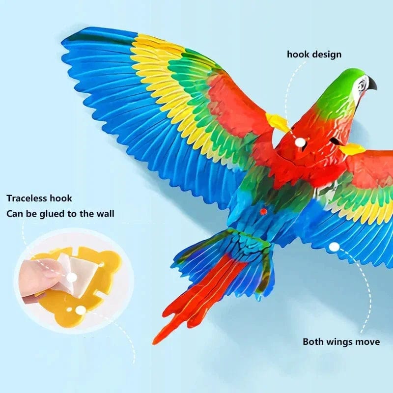 Planet Gates Simulation Bird Interactive Cat Toys Electric Hanging Eagle Flying Bird Cat Teasering Play Cat Stick Scratch Rope Pet Toys