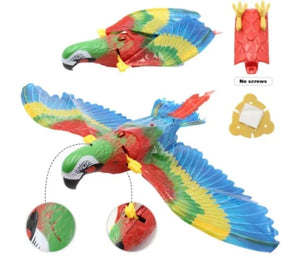 Planet Gates Simulation Bird Interactive Cat Toys Electric Hanging Eagle Flying Bird Cat Teasering Play Cat Stick Scratch Rope Pet Toys