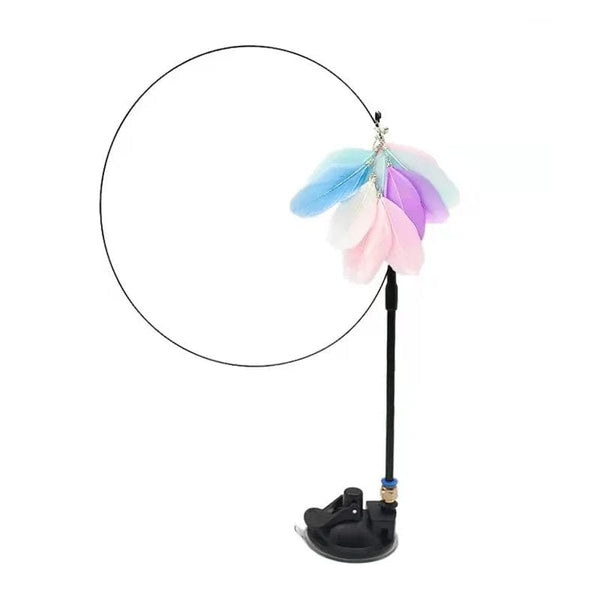 Planet Gates Simulation Bird Interactive Funny Cat Stick Toy Furry Feather Bird With Bell Sucker Cat Stick Toy Kitten Playing Pet Accessories