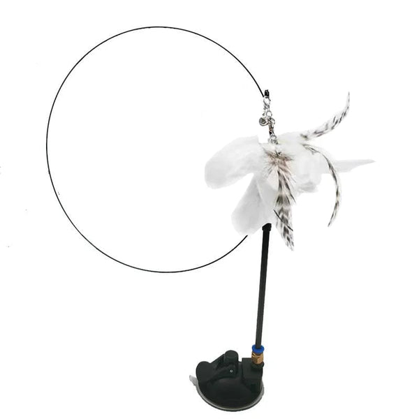 Planet Gates Simulation Bird Interactive Funny Cat Stick Toy Furry Feather Bird With Bell Sucker Cat Stick Toy Kitten Playing Pet Accessories